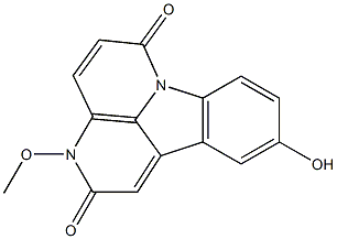 2,3-Dihydro-10-hydroxy-3-methoxy-6H-indolo[3,2,1-de][1,5]naphthyridine-2,6-dione Struktur