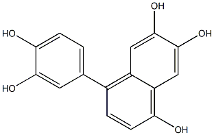 4-(3,4-Dihydroxyphenyl)naphthalene-1,6,7-triol Struktur