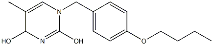 1-(4-Butoxybenzyl)-1,4-dihydro-5-methylpyrimidine-2,4-diol Struktur