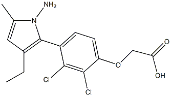 [4-(1-Amino-3-ethyl-5-methyl-1H-pyrrol-2-yl)-2,3-dichlorophenoxy]acetic acid Struktur