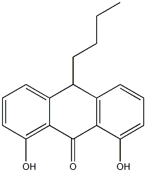 1,8-Dihydroxy-10-butylanthrone Struktur