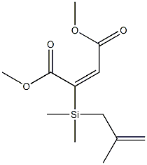 (E)-3-(Methoxycarbonyl)-4,4,6-trimethyl-4-sila-2,6-heptadienoic acid methyl ester Struktur