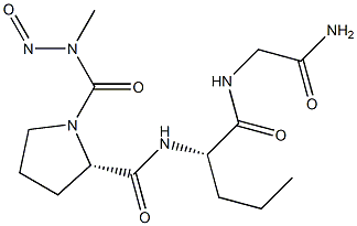 (2S)-N-[(S)-1-[(Carbamoylmethyl)carbamoyl]butyl]-1-(methylnitrosocarbamoyl)-2-pyrrolidinecarboxamide Struktur