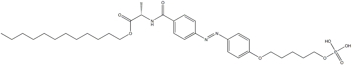 N-[4-[4-[5-(Phosphonooxy)pentyloxy]phenylazo]benzoyl]-L-alanine 1-dodecyl ester Struktur