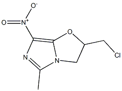 5-Methyl-2,3-dihydro-2-(chloromethyl)-7-nitroimidazo[5,1-b]oxazole Struktur