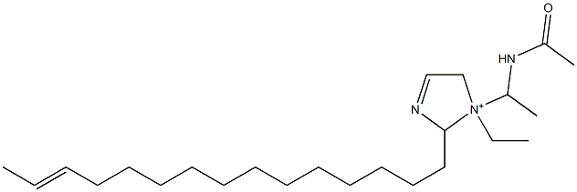 1-[1-(Acetylamino)ethyl]-1-ethyl-2-(13-pentadecenyl)-3-imidazoline-1-ium Struktur