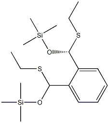 1,2-Bis[(R)-(trimethylsilyloxy)(ethylthio)methyl]benzene Struktur