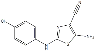 5-Amino-2-[4-chlorophenylamino]thiazole-4-carbonitrile Struktur