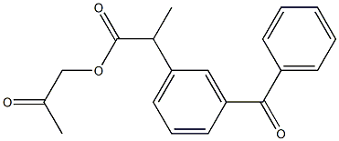 2-(3-Benzoylphenyl)propanoic acid 2-oxopropyl ester Struktur