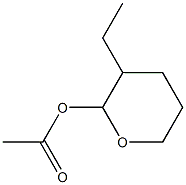 2-Acetyloxy-3-ethyltetrahydro-2H-pyran Struktur