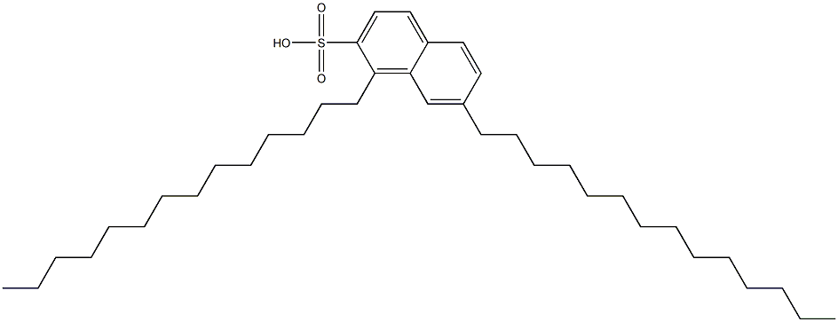 1,7-Ditetradecyl-2-naphthalenesulfonic acid Struktur