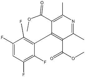 2,6-Dimethyl-4-(2,3,5,6-tetrafluorophenyl)pyridine-3,5-dicarboxylic acid dimethyl ester Struktur