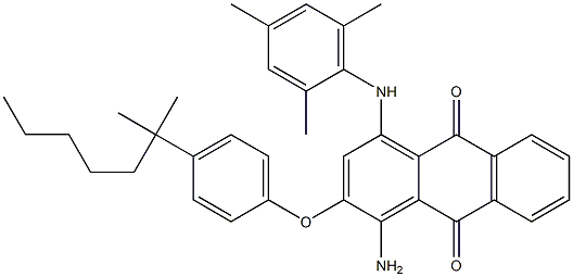 1-Amino-4-(mesitylamino)-2-[p-(1,1-dimethylhexyl)phenoxy]anthraquinone Struktur