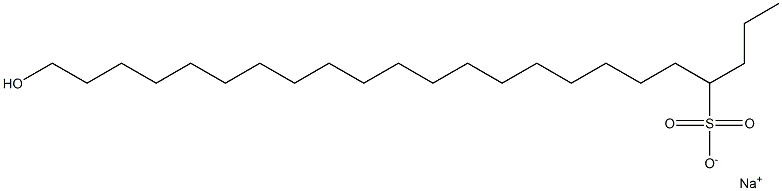 23-Hydroxytricosane-4-sulfonic acid sodium salt Struktur