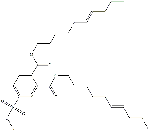 4-(Potassiosulfo)phthalic acid di(6-decenyl) ester Struktur