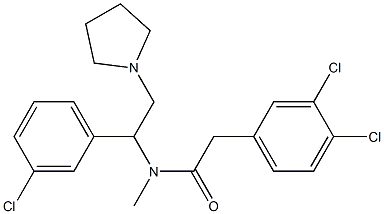 3,4-Dichloro-N-methyl-N-[1-(3-chlorophenyl)-2-(1-pyrrolidinyl)ethyl]benzeneacetamide Struktur