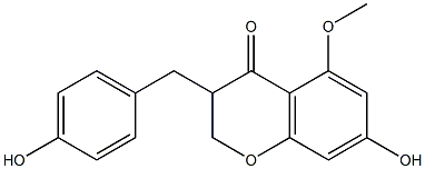 7-Hydroxy-3-(4-hydroxybenzyl)-5-methoxychroman-4-one Struktur