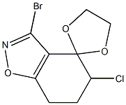 3-Bromo-4,5,6,7-tetrahydro-5-chlorospiro[1,2-benzisoxazole-4,2'-[1,3]dioxolane] Struktur