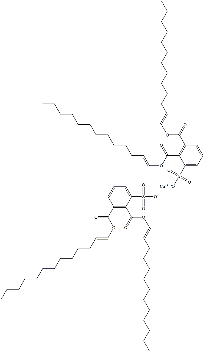 Bis[2,3-di(1-tridecenyloxycarbonyl)benzenesulfonic acid]calcium salt Struktur