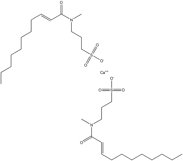 Bis[3-[N-(2-undecenoyl)-N-methylamino]-1-propanesulfonic acid]calcium salt Struktur