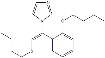 1-[(E)-2-Butylthio-1-(2-butoxyphenyl)ethenyl]-1H-imidazole Struktur