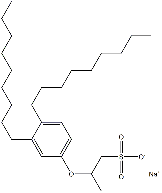 2-(3,4-Dinonylphenoxy)propane-1-sulfonic acid sodium salt Struktur