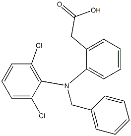 [o-(N-Benzyl-2,6-dichloroanilino)phenyl]acetic acid Struktur