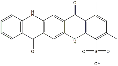 5,7,12,14-Tetrahydro-1,3-dimethyl-7,14-dioxoquino[2,3-b]acridine-4-sulfonic acid Struktur