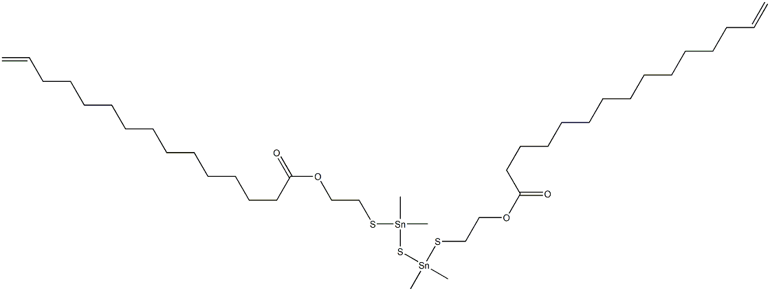 Bis[dimethyl[[2-(13-tetradecenylcarbonyloxy)ethyl]thio]stannyl] sulfide Struktur