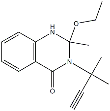 2,3-Dihydro-2-ethoxy-2-methyl-3-(1,1-dimethyl-2-propynyl)quinazolin-4(1H)-one Struktur