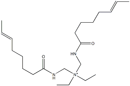 N-Ethyl-N,N-bis[(6-octenoylamino)methyl]ethanaminium Struktur