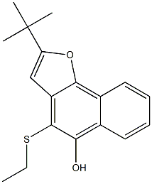 4-Ethylthio-2-tert-butylnaphtho[1,2-b]furan-5-ol Struktur