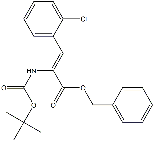 3-(2-Chlorophenyl)-2-[(tert-butoxy)carbonylamino]acrylic acid benzyl ester Struktur