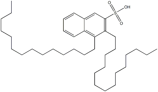 3,4-Ditetradecyl-2-naphthalenesulfonic acid Struktur