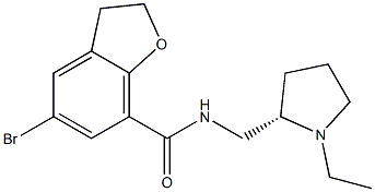 5-Bromo-2,3-dihydro-N-[[(2S)-1-ethyl-2-pyrrolidinyl]methyl]benzofuran-7-carboxamide Struktur