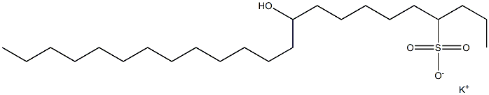 10-Hydroxytricosane-4-sulfonic acid potassium salt Struktur