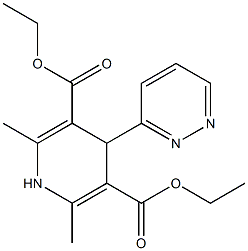 1,4-Dihydro-2,6-dimethyl-4-(3-pyridazinyl)pyridine-3,5-dicarboxylic acid diethyl ester Struktur