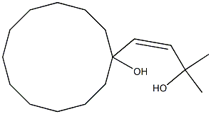 1-[(Z)-3-Hydroxy-3-methyl-1-butenyl]-1-cyclododecanol Struktur