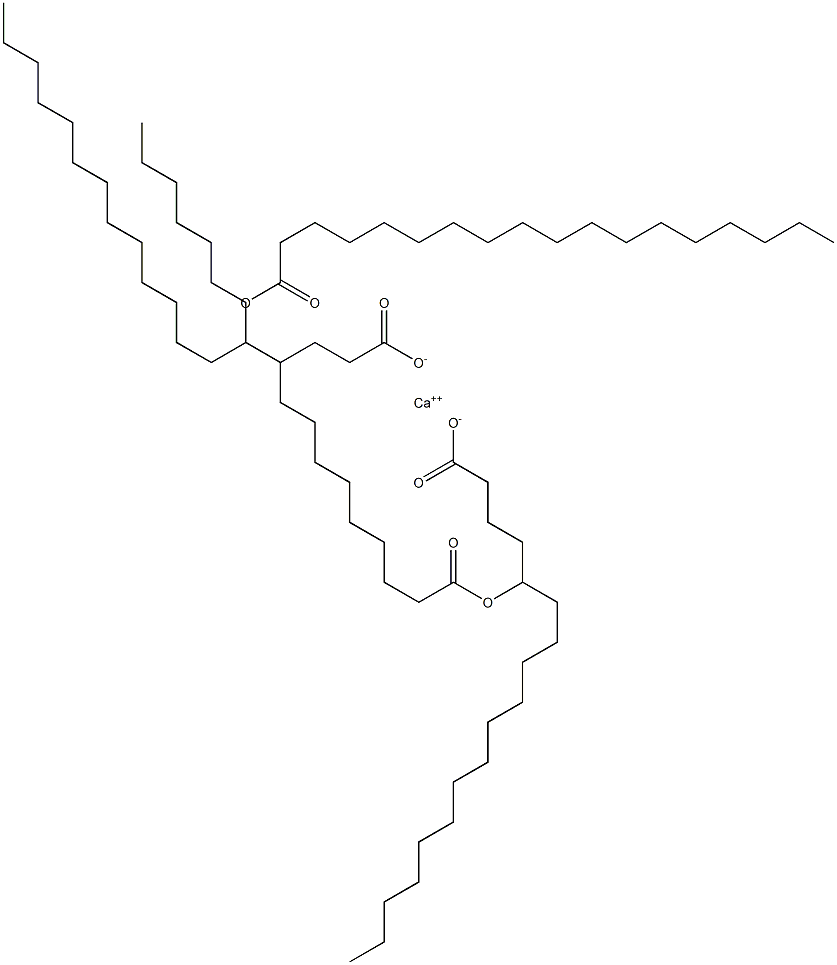 Bis(5-octadecanoyloxyoctadecanoic acid)calcium salt Struktur