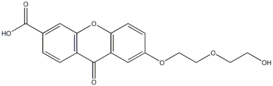 7-[2-(2-Hydroxyethoxy)ethoxy]-9-oxo-9H-xanthene-3-carboxylic acid Struktur