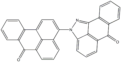 2-(7-Oxo-7H-benz[de]anthracen-3-yl)anthra[1,9-cd]pyrazol-6(2H)-one Struktur