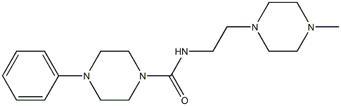 4-Phenyl-N-[2-(4-methyl-1-piperazinyl)ethyl]piperazine-1-carboxamide Struktur