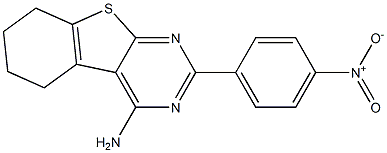 4-Amino-5,6,7,8-tetrahydro-2-(4-nitrophenyl)[1]benzothieno[2,3-d]pyrimidine Struktur