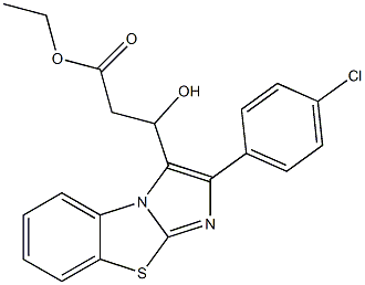 3-[2-(4-Chlorophenyl)imidazo[2,1-b]benzothiazol-3-yl]-3-hydroxypropanoic acid ethyl ester Struktur