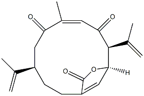 (4R,7Z,10S,11R)-7-Methyl-4,10-bis(1-methylethenyl)-12-oxabicyclo[9.2.1]tetradeca-1(14),7-diene-6,9,13-trione Struktur