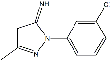 1-(m-Chlorophenyl)-3-methyl-5-imino-2-pyrazoline Struktur