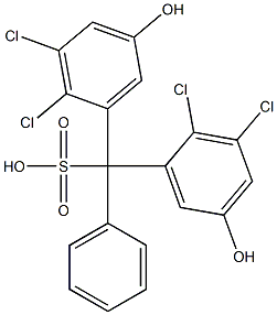 Bis(2,3-dichloro-5-hydroxyphenyl)phenylmethanesulfonic acid Struktur