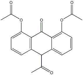 1,8-Diacetoxy-10-acetylanthrone Struktur