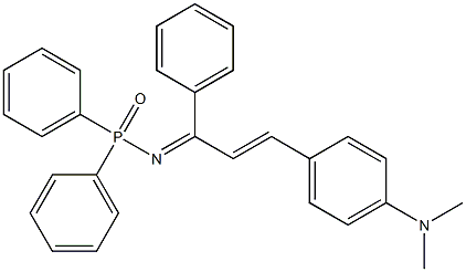 N-(Diphenylphosphinyl)-3-(4-dimethylaminophenyl)-1-phenyl-2-propen-1-imine Struktur