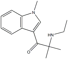 1-Methyl-3-[2-methyl-2-(ethylamino)propionyl]-1H-indole Struktur